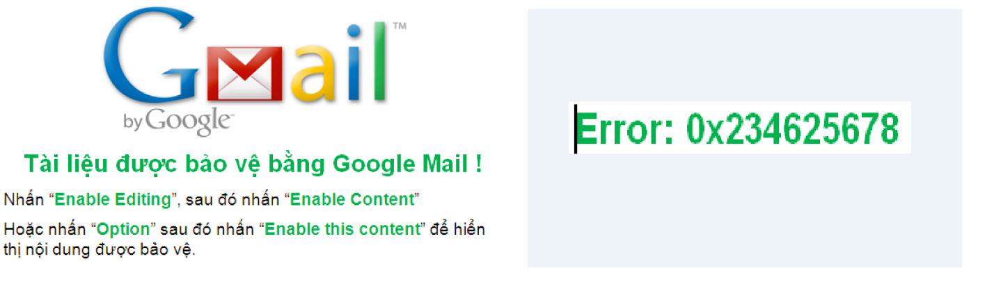 Example APT32 Phishing Lure – Fake Gmail Error Message