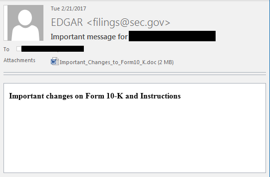 Example of a phishing email sent during this campaign