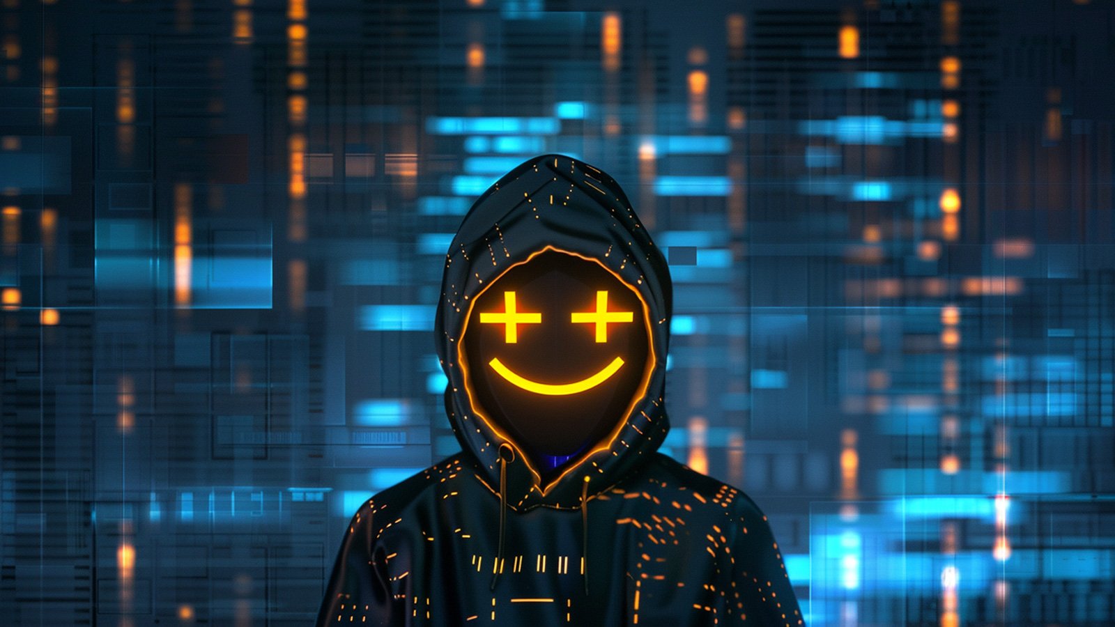 emoji-hacker Hacker with a smiley face