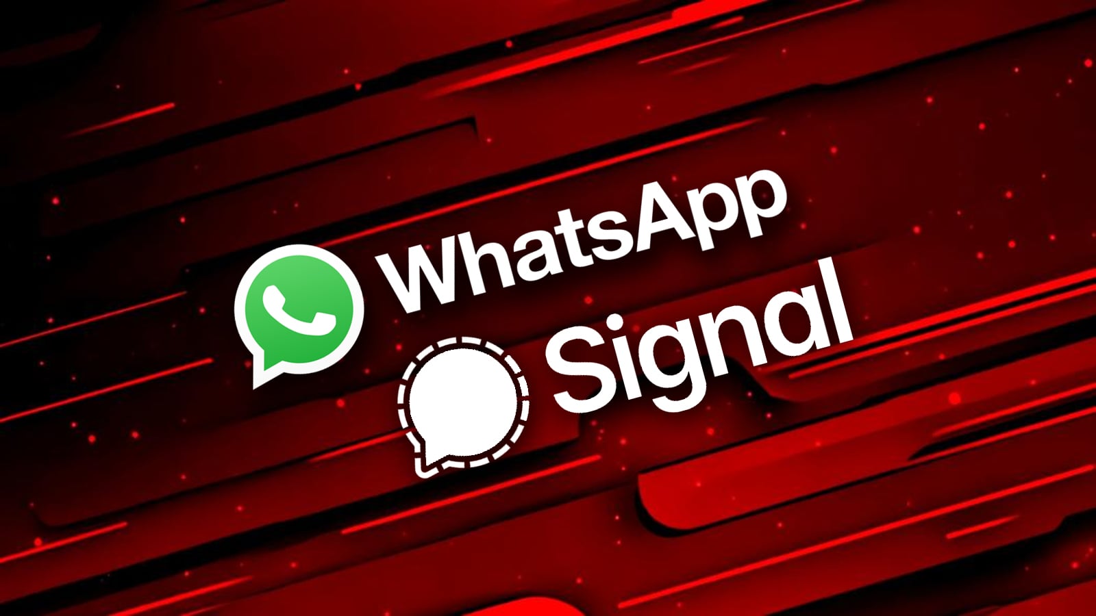 Signal and WhatsApp logos